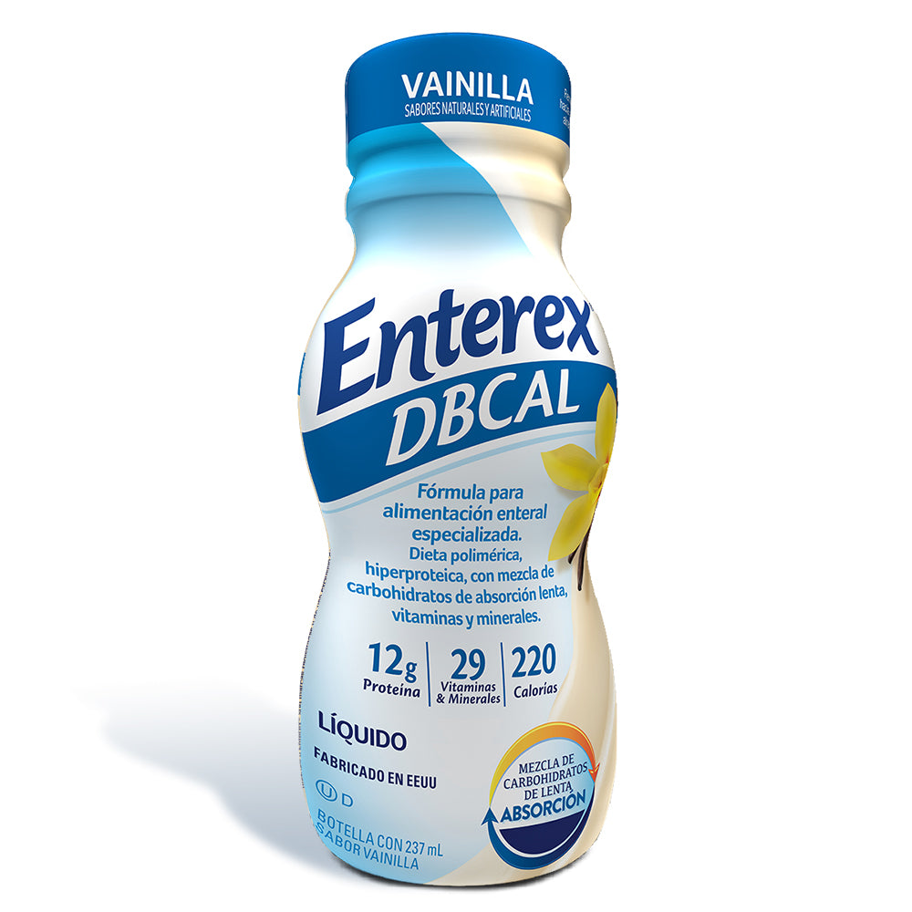 Enterex DBCAL Vainilla Liquido 237ml, caja con 16 botellas