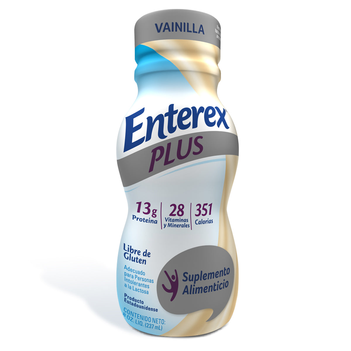 Enterex Plus Vainilla Liquido 237ml, caja con 16 botellas