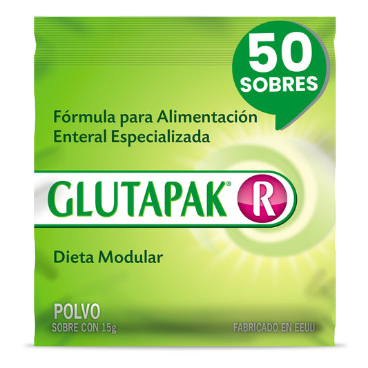 Glutapak-R, Caja con 50 sobres de 15g cada uno.
