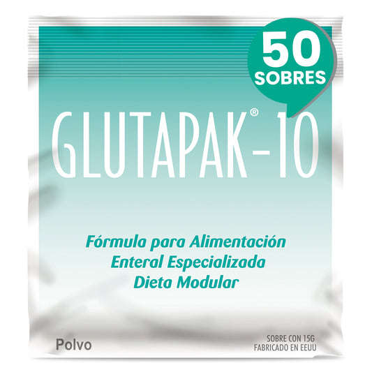 Glutapak-10, Caja con 50 sobres de 15g c/u.